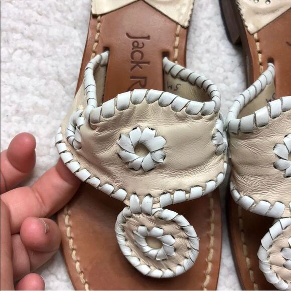 Jack Rogers Hamptons flat sandals cream white - Picture 3 of 10